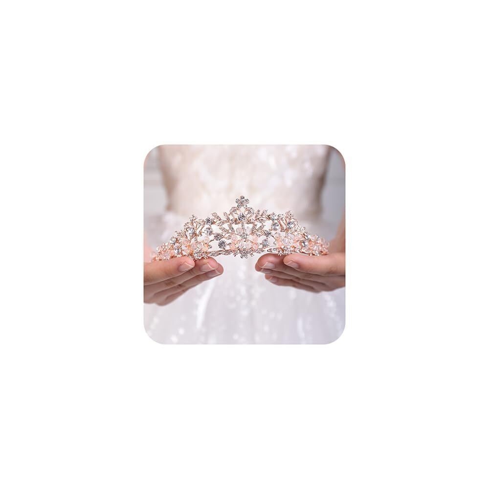 6797 Rhinestone Queen Tiara Crown Prom Party Pink